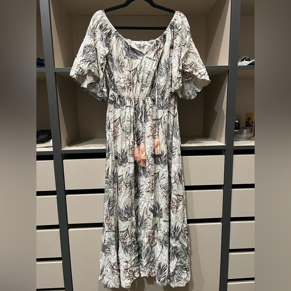Summer dress , tropical floral print size M